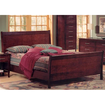 Contemporary Queen Sleigh Bed